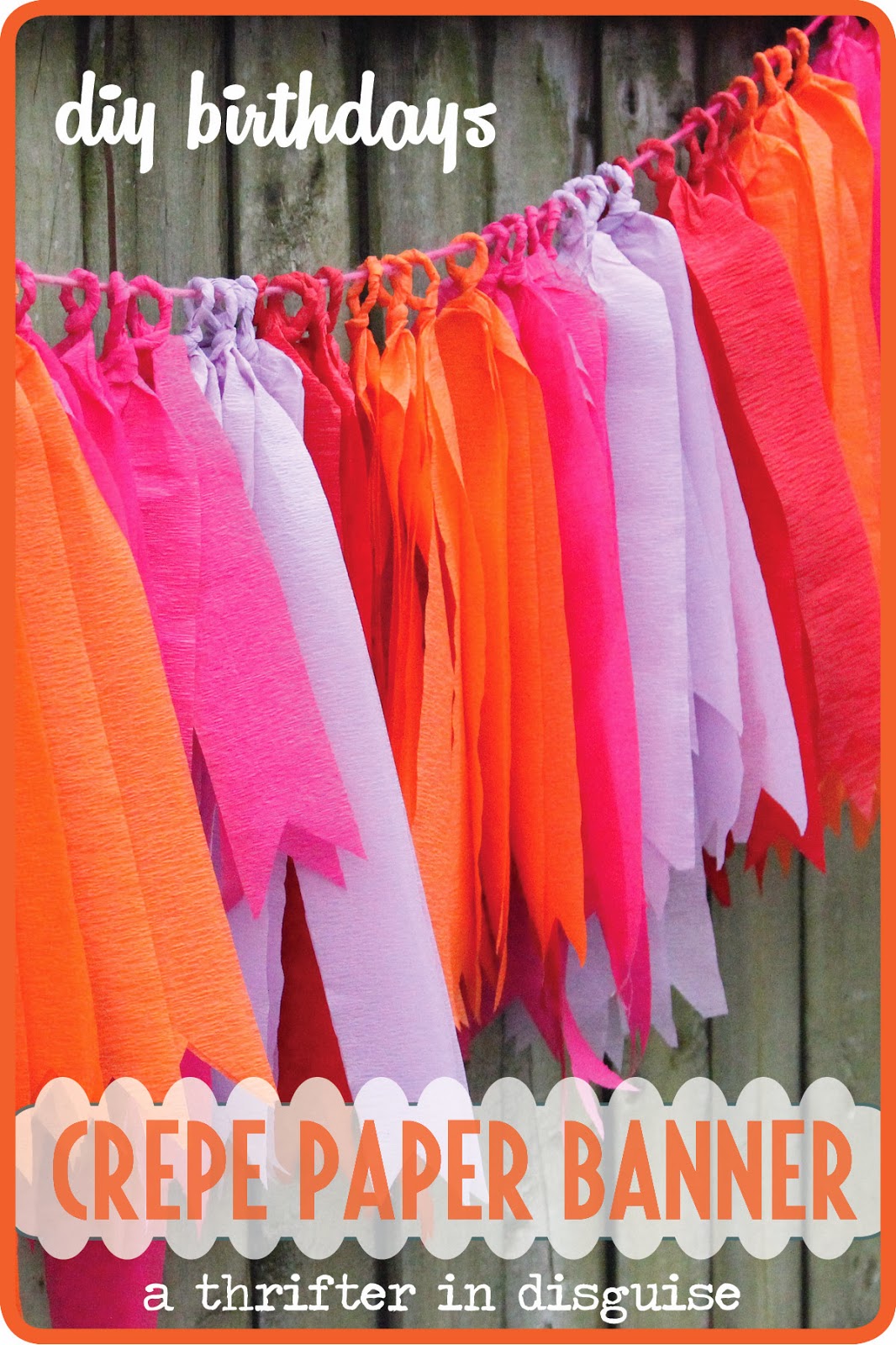 A Thrifter In Disguise Diy Crepe Paper Party Banner