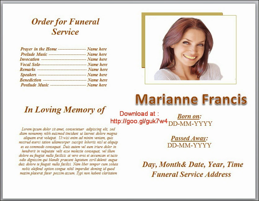 Art Funeral Program Sample