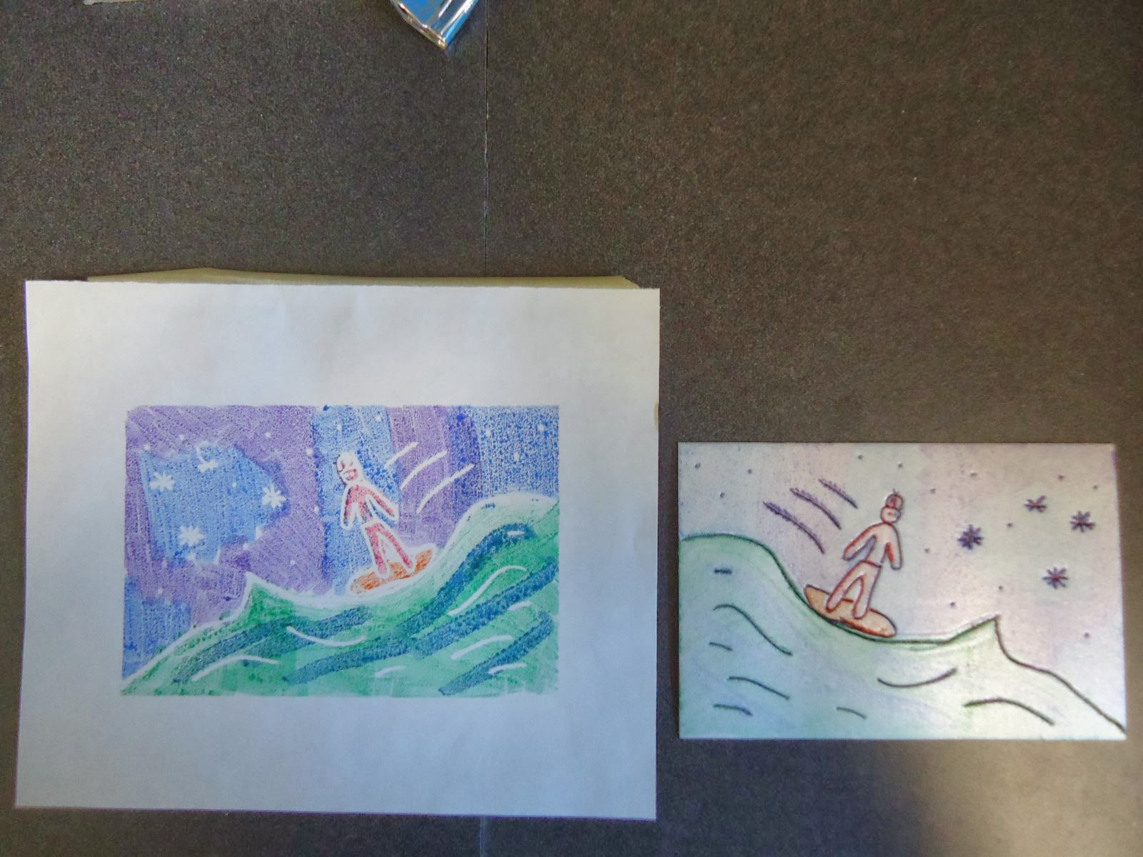 Mini Matisse White Line Printing