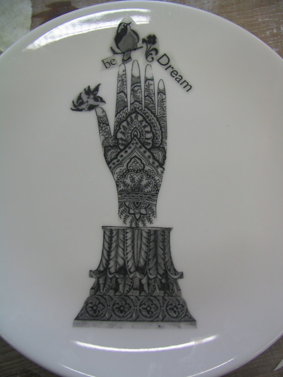 ELAINE BRADLEY Backwards and forwards with laser decals