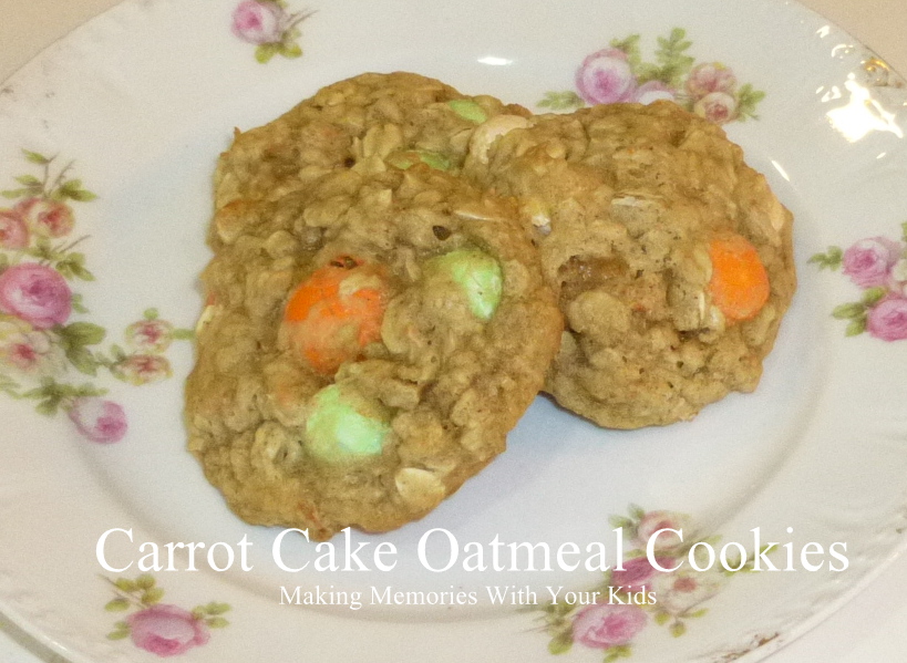 Carrot Cake Oatmeal Cookies with Carrot Cake M&Ms Making Memories