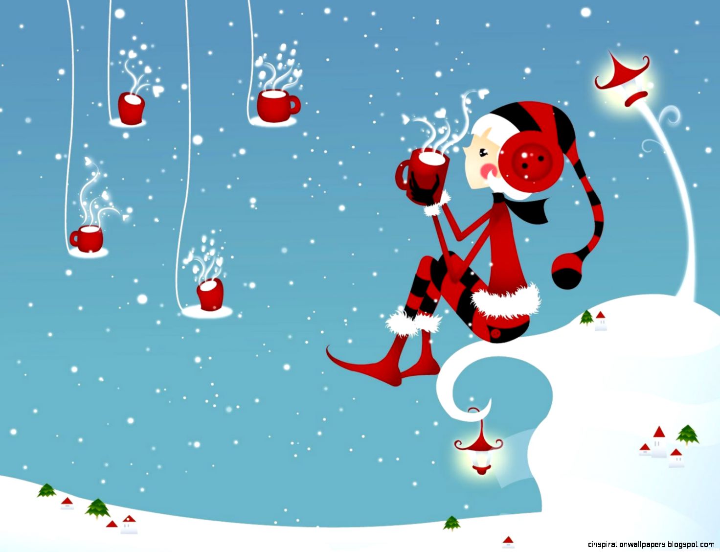 Cute Cartoon Christmas Computer Wallpaper Cute Cartoon Christmas Computer Wallpaper