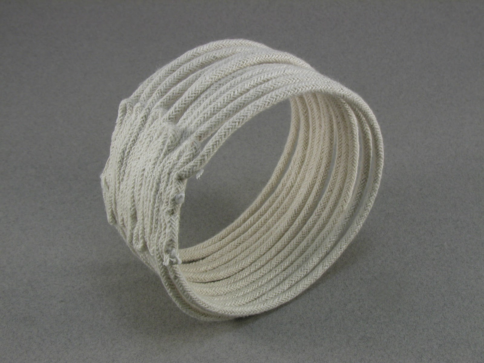 Knots and fiber bracelets white twelve string cotton bracelet 1179