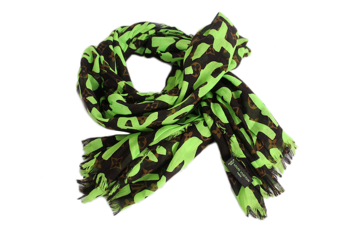 vuitton green scarf