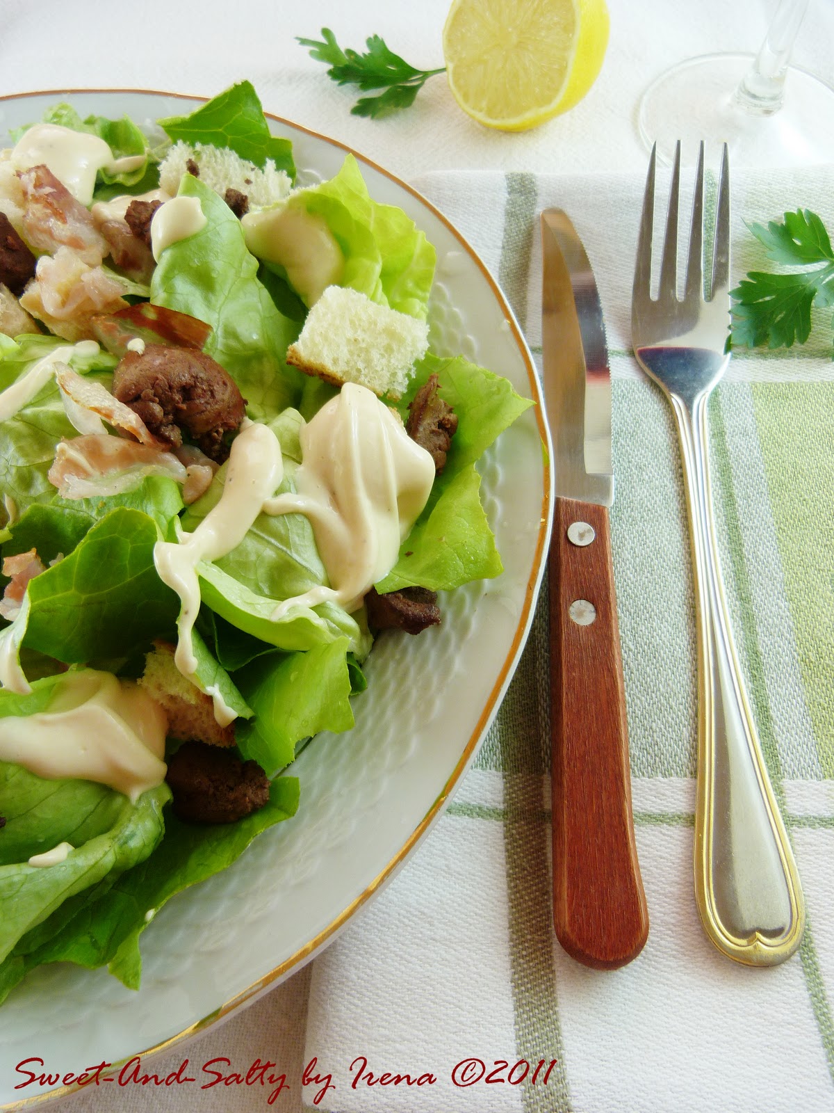 sweetandsalty Cezar salata sa pilećom Liver