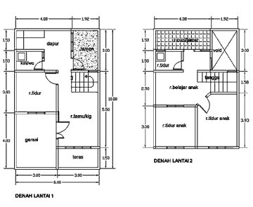 NEW DENAH RUMAH UKURAN 6X10 KAMAR 3