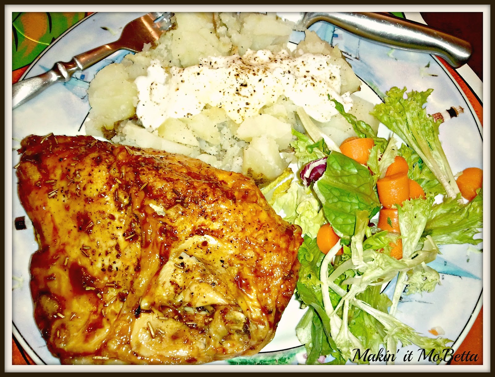 Makin' it Mo' Betta Baked Chicken with Honey and Molasses