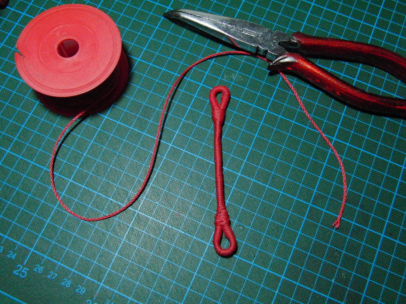 Homemade mini crossbow string