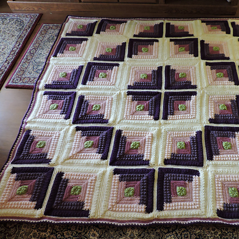Crochet Guide Autumn Log Cabin Throw