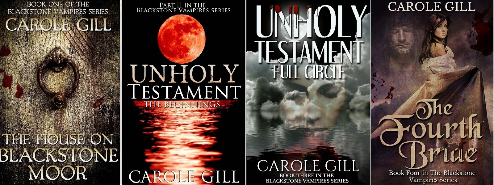 Carole Gill's Fiction 4 Complete Gothic Vampire Horror Novels For The
