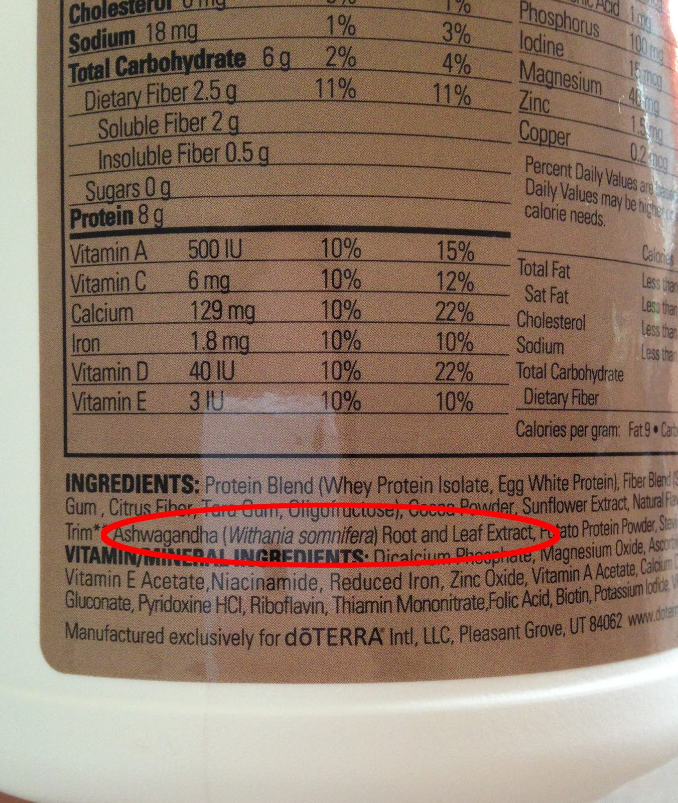 Essentially Ellyse Ashwagandha and why you need DoTerra Trim Shake