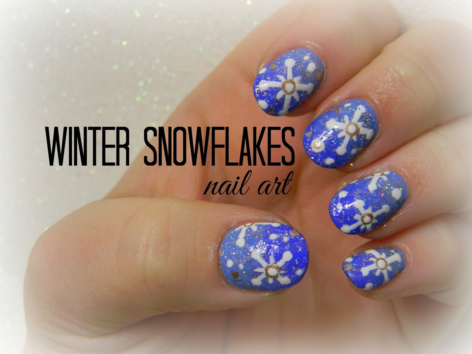 snowflakes on nail art