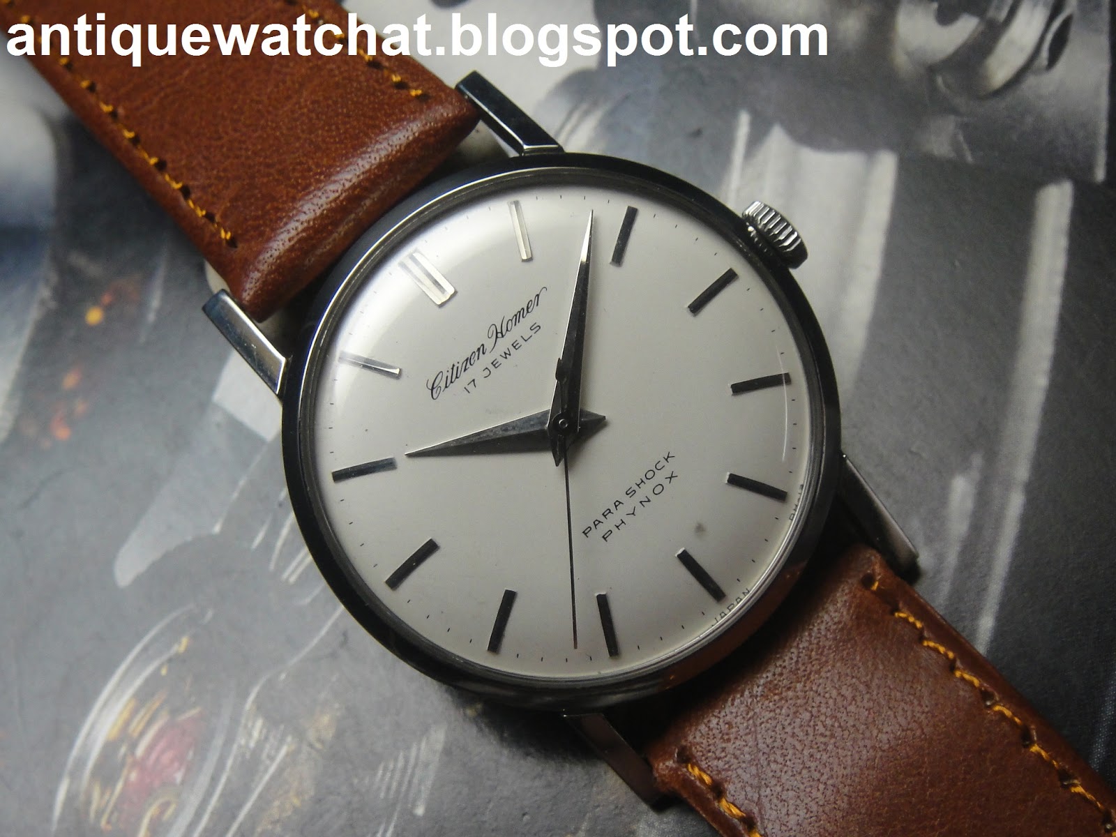Antique Watch Bar: CITIZEN HOMER 17 JEWELS PARA SHOCK PHYNOX CTZ90 (SOLD)