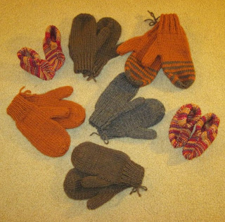 knitted mittens