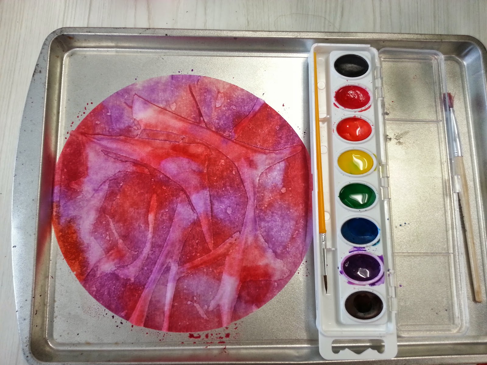 We also used straight colors from a watercolor palette