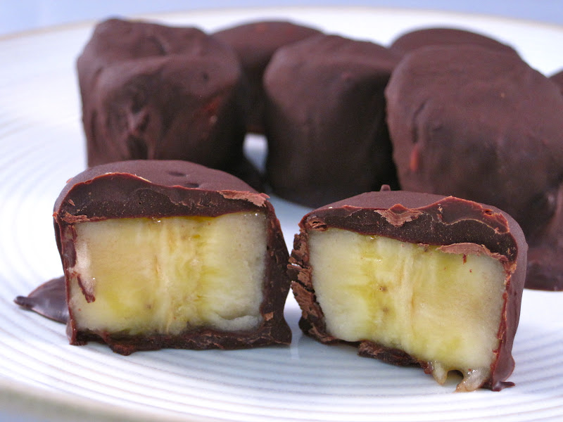 Alissamay's Frozen Chocolate Covered Banana Bites