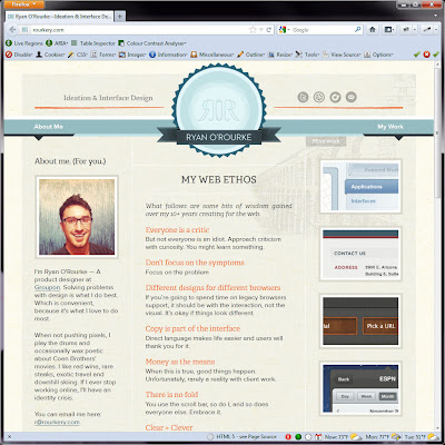 Screen shot of http://rourkery.com/.