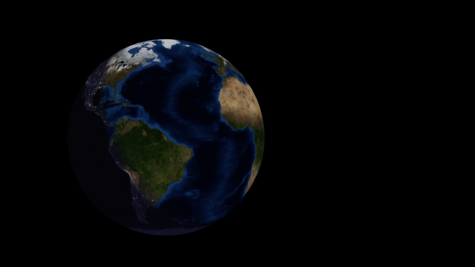 Motley Blender Modeling Stage 7 Add Night Texture to Dark Part of Earth