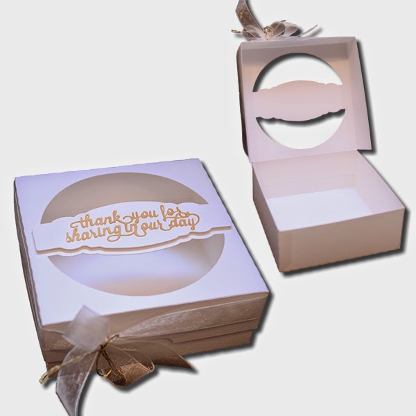 Square Gift Boxes Bits of Paper