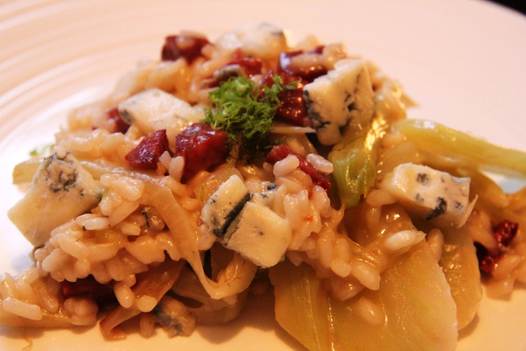 Risotto met venkel, chorizo en LovelyFoodandDrinks