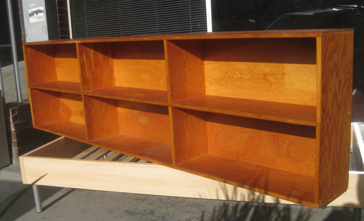 UHURU FURNITURE & COLLECTIBLES SOLD Long Low Pine Shelf 50