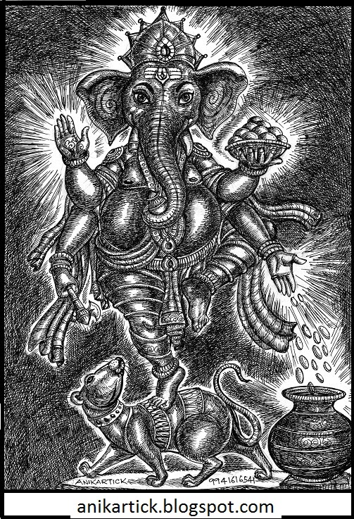 Pen Drawing Artist Pen drawings Ganesha drawings God Ganesh