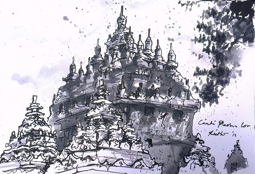 sketsa candi sketsa candi