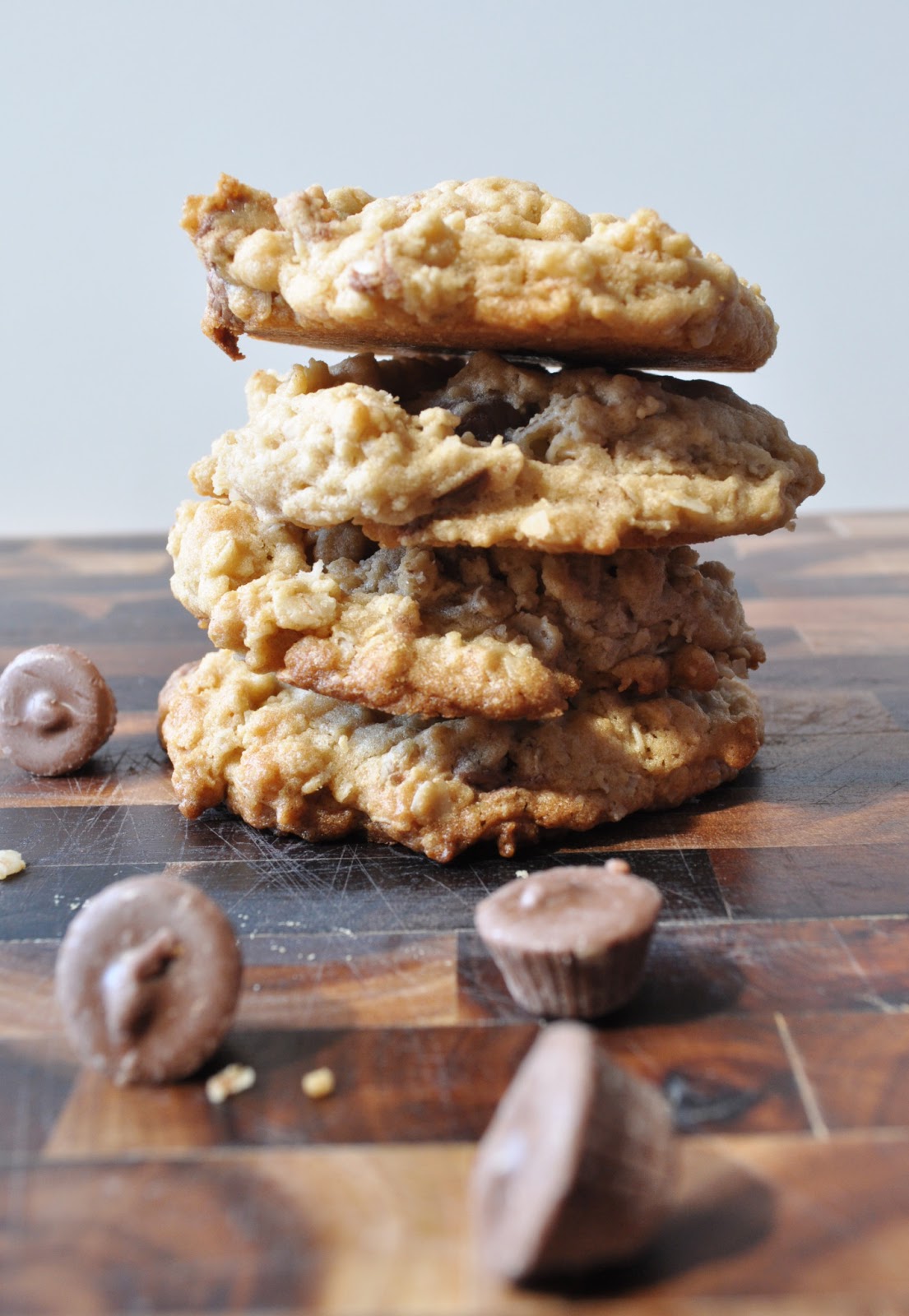 My Tiny Oven Peanut Butter Oatmeal Cookies with Mini Reece’s Peanut