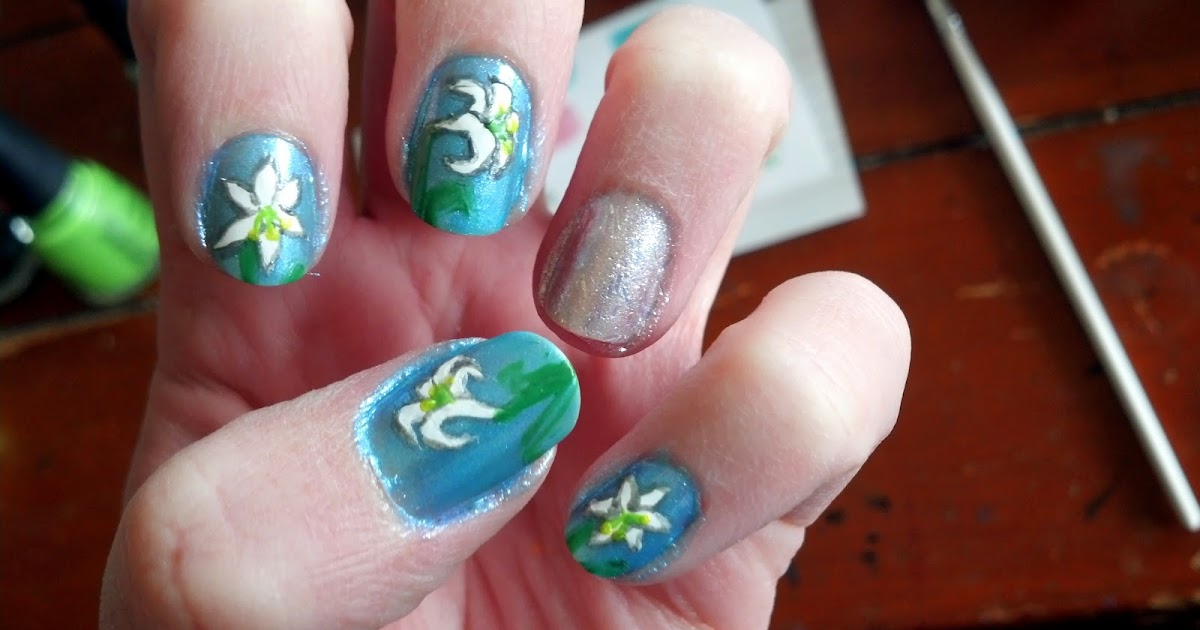 The Nail Diaries Easter Lilies Nail Art