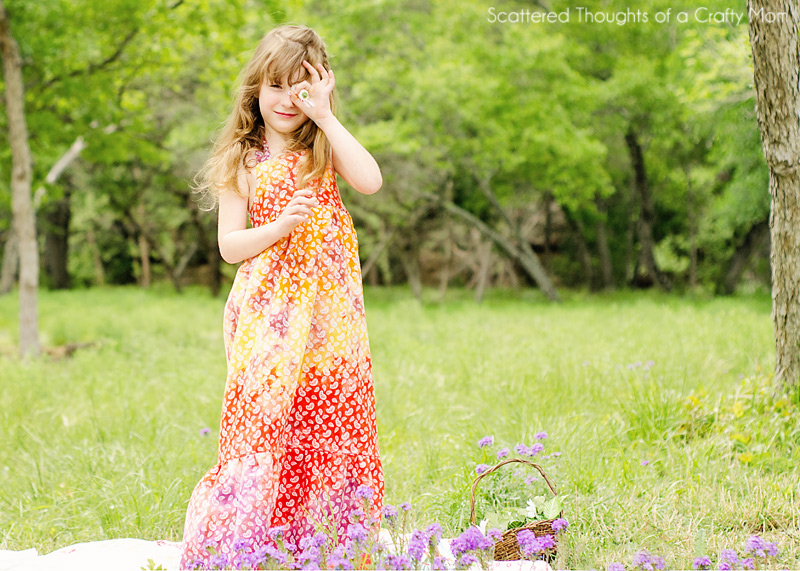 Free Child's Maxi Dress Sewing Pattern and Tutorial
