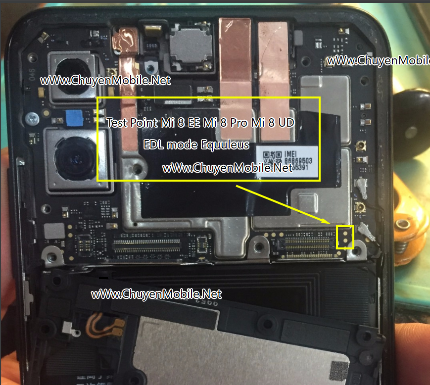 Mi 8 UD (Pro) (equuleus) Test Point 9008 EDL Mi 8 UD Unlock BootLoader