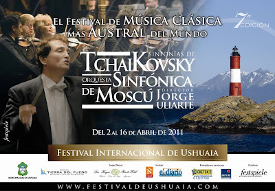Maestro Jorge Uluarte e Tchaikovky encantam Ushuaia - Capital das Malvinas