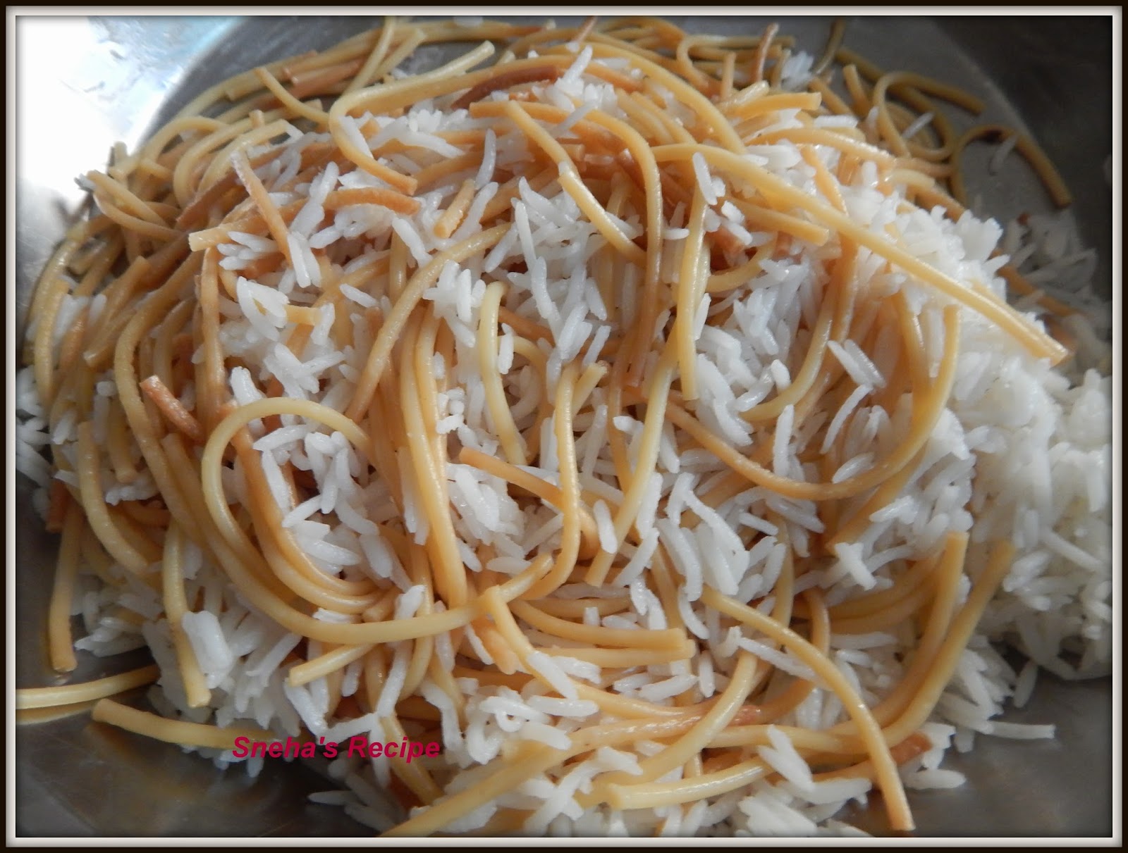 Reshteh Polo The Persian Pilaf Persian Rice with Noodles Sneha's