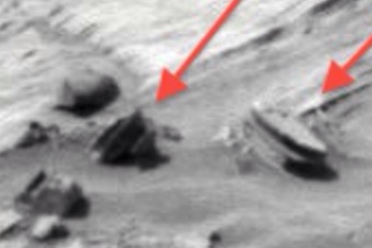 Oval building on Mars With Tinted Windows In NASA Photo.