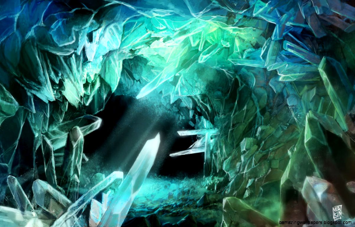 Crystal cave by Nerkin on DeviantArt Crystal cave by Nerkin on DeviantArt