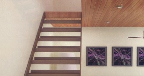 gambar desain tangga kayu minimalis terbaru - desain