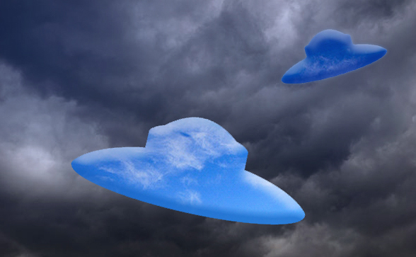 Usynlige ufoer ved pludseligt vejrskifte