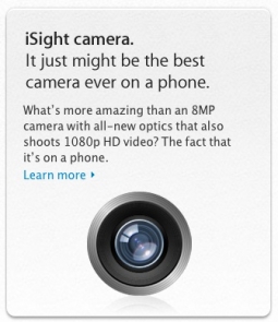 Apple iSight Camera for Rear iPhone 4 and 4S photo
