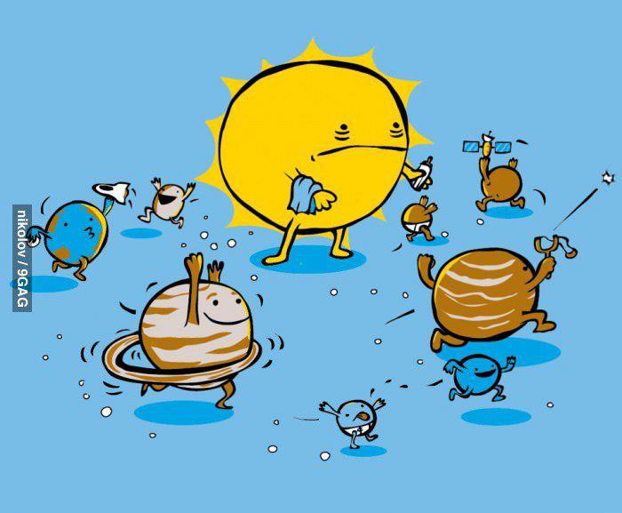 El Sol Fuente de Vida, Fuente de Agua Sistema+Solar+comic+