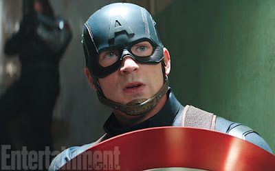 Chris Evans in a Captain America Civil War image from Entertainment Weekly
