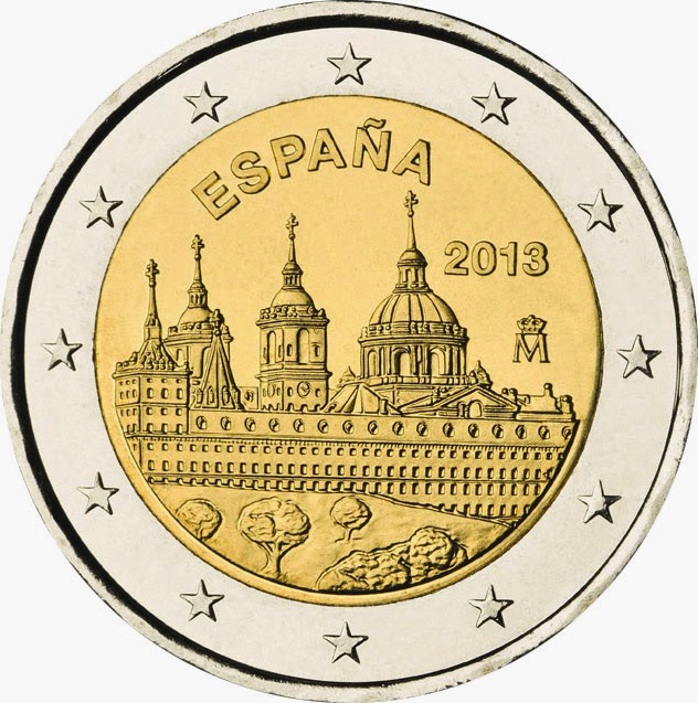 2 € Euro commemorative coin 2013 SPAIN El Escorial Monastery UNCIRCULATED