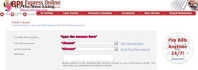 How to Transfer Money from BPI Direct Save-Up to BPI Express Teller 