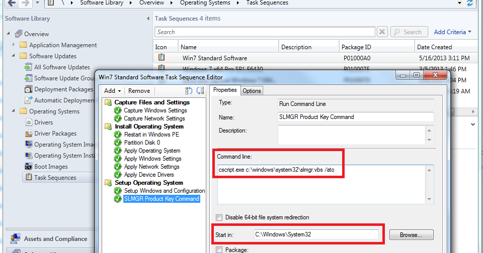 My IT Space Activate Windows 7 Pro with MAK Key via SCCM 2012 task sequence