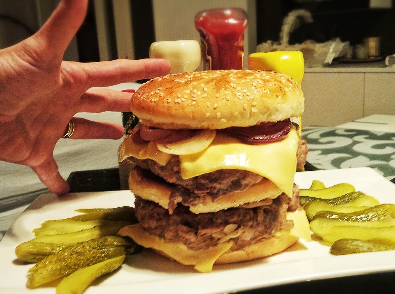 Fit Kızın Yemek Kitabı Ev Yapımı Burger Menüsü 155 kkal/100g