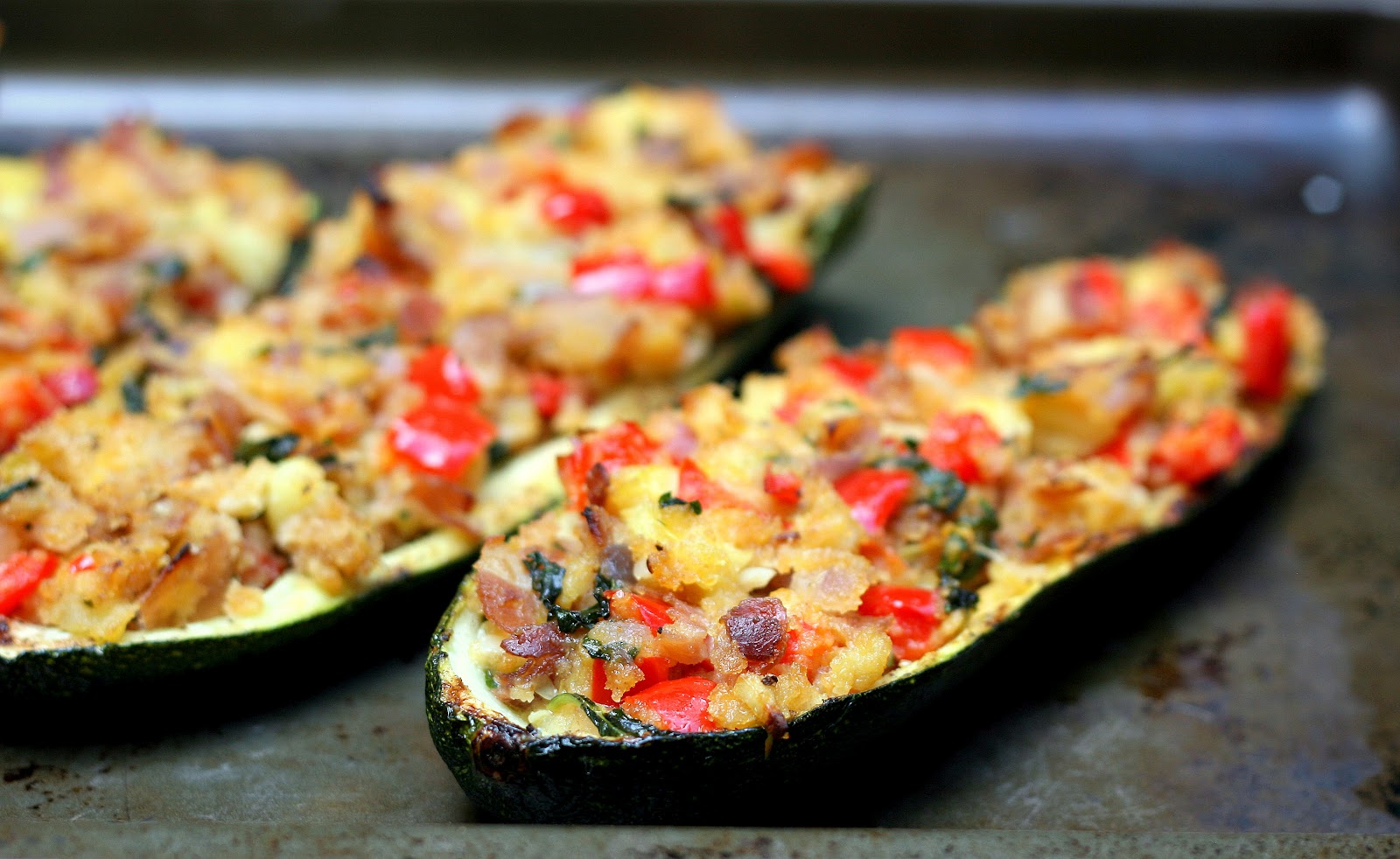 Mix it Up Stuffed Zucchini Boats