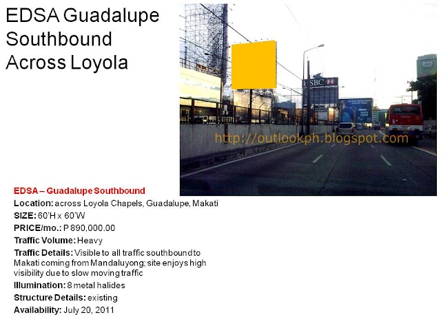 EDSA Billboard for Rent : Guadalupe Across Loyola