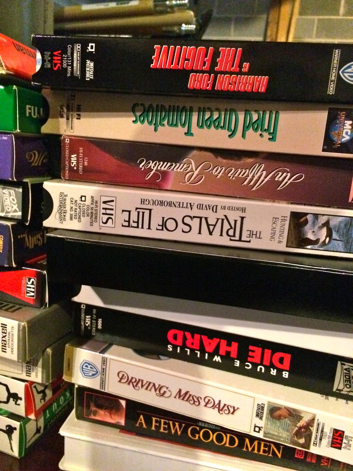 grass stains A veritable treasure trove of VHS tapes