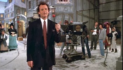 Bill Murray produces a live broadcast of "A Christmas Carol" in "Scrooged"