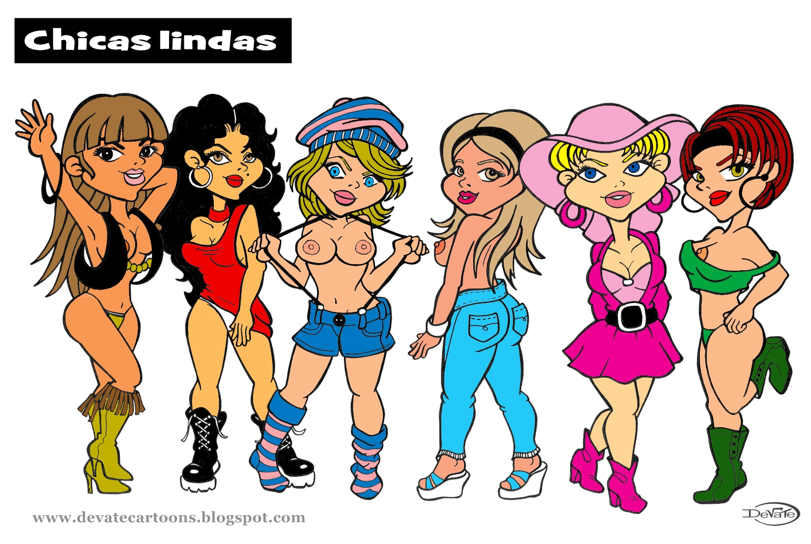 Caricaturas de mujeres lindas Imagui