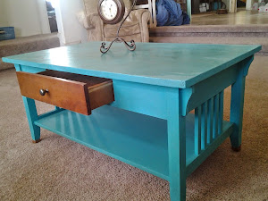 Turquoise coffe table $sold